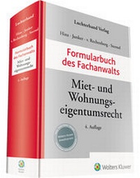 Abbildung von: Formularbuch des Fachanwalts Miet- und Wohnungseigentumsrecht - Luchterhand