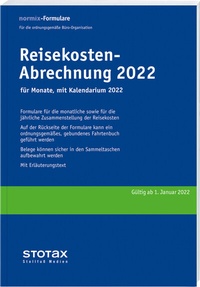 Abbildung von: Reisekosten-Abrechnung 2022 mit Kalendarium - Stollfuß