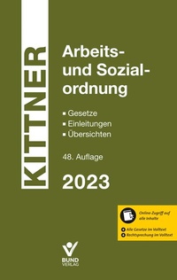 Abbildung von: Arbeits- und Sozialordnung 2023 - Bund-Verlag