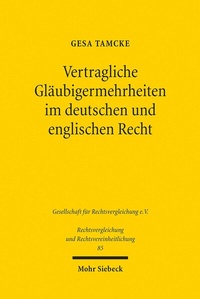 Abbildung von: Vertragliche Gläubigermehrheiten im deutschen und englischen Recht - Mohr Siebeck