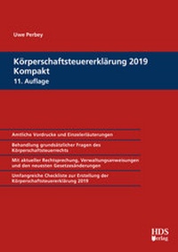 Abbildung von: Körperschaftsteuererklärung 2019 Kompakt - HDS