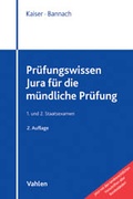 Cover: Pr&uuml;fungswissen Jura f&uuml;r die m&uuml;ndliche Pr&uuml;fung - Vahlen