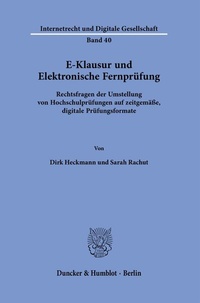 Abbildung von: E-Klausur und Elektronische Fernprüfung - Duncker & Humblot