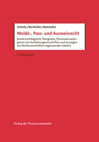 Abbildung von: Melde-, Pass- und Ausweisrecht - Verlag für Standesamtswesen
