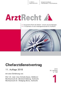 Abbildung von: Arztrecht - Verlag für Arztrecht