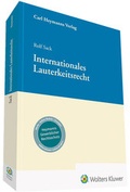 Abbildung von: Internationales Lauterkeitsrecht - Carl Heymanns Verlag