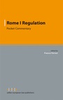 Cover: Rome I Regulation - Sellier. European Law Publishers
