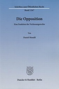 Enlarge image Cover: Die Opposition - Duncker & Humblot