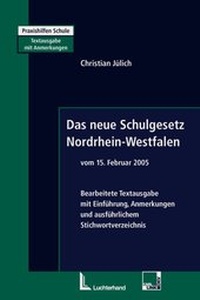 Abbildung von: Das neue Schulgesetz NRW - Luchterhand