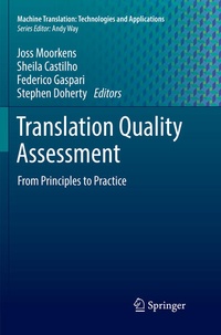Enlarge image Cover: Translation Quality Assessment - Springer