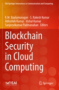 Cover: Blockchain Security in Cloud Computing - Springer