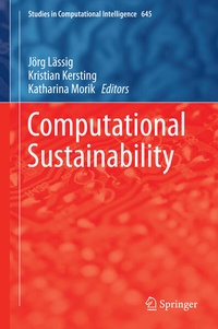 Enlarge image Cover: Computational Sustainability - Springer