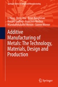 Cover: Additive Manufacturing of Metals: The Technology, Materials, Design and Production - Springer