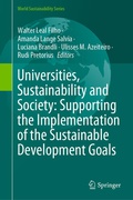 Cover: Universities, Sustainability and Society: Supporting the Implementation of the Sustainable Development Goals - Springer