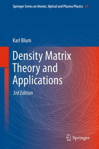 Enlarge image Cover: Density Matrix Theory and Applications - Springer