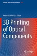 Cover: 3D Printing of Optical Components - Springer