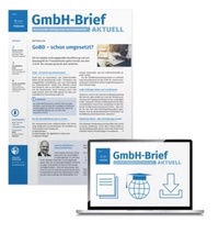 Abbildung von: GmbH-Brief - Steuervorteile, Haftungsschutz und Finanzsicherheit für Geschäftsführer - WEKA