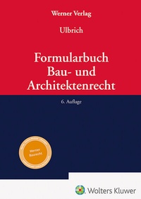 Bild: Formularbuch Bau- und Architektenrecht - Werner
