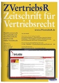 Cover: Zeitschrift f&uuml;r Vertriebsrecht - ZVertriebsR - C.H.BECK