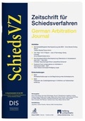 Cover: SchiedsVZ - Zeitschrift f&uuml;r Schiedsverfahren - C.H.BECK