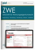 Abbildung von: ZWE Zeitschrift für Wohnungseigentumsrecht - C.H.BECK