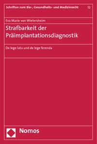 Abbildung von: Strafbarkeit der Präimplantationsdiagnostik - Nomos