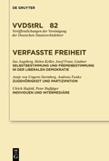 Cover: Verfasste Freiheit - De Gruyter
