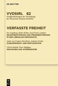 Cover: Verfasste Freiheit - De Gruyter
