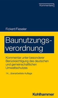 Abbildung von: Baunutzungsverordnung - Kohlhammer