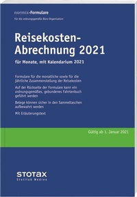 Abbildung von: Reisekosten-Abrechnungen Monat 2021 mit Kalendarium (II. Halbjahr 2021) - Stollfuß