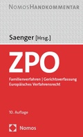 Cover: Zivilprozessordnung: ZPO - Nomos