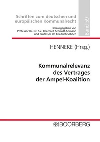 Bild: Kommunalrelevanz des Vertrages der Ampel-Koalition - Boorberg