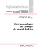 Cover: Kommunalrelevanz des Vertrages der Ampel-Koalition - Boorberg