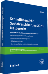Abbildung von: Schnellübersicht Sozialversicherung 2023 Melderecht - Stollfuß