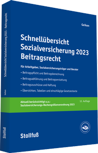 Abbildung von: Schnellübersicht Sozialversicherung 2023 Beitragsrecht - Stollfuß