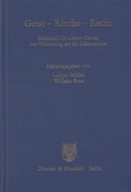 Cover: Geist - Kirche - Recht - Duncker & Humblot