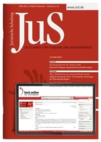 Abbildung von: JuS - Juristische Schulung  - C.H.BECK