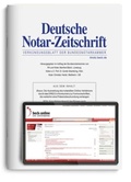 Cover: Deutsche Notar-Zeitschrift - DNotZ - C.H.BECK