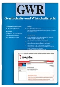 Abbildung von: Gesellschafts-und Wirtschaftsrecht (GWR) - C.H.BECK