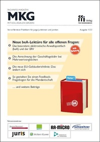 Abbildung von: MkG-Fachinfomagazin Ausgabe 01/23 - FFI-Verlag
