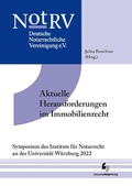 Cover: Aktuelle Herausforderungen im Immobilienrecht - Deutscher Notarverlag