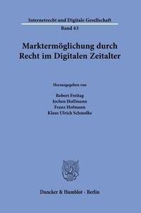 Abbildung von: Marktermöglichung durch Recht im Digitalen Zeitalter - Duncker & Humblot
