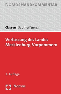 Abbildung von: Verfassung des Landes Mecklenburg-Vorpommern - Nomos