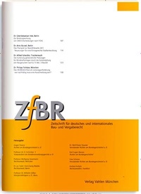 Abbildung von: Zeitschrift für deutsches und internationales Bau- und Vergaberecht - ZfBR - C.H.BECK
