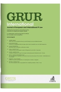 Bild vergrößern Bild: GRUR Int - GRUR International - C.H.BECK