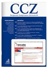 Abbildung von: CCZ - Corporate Compliance Zeitschrift - C.H.BECK