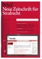 Abbildung: "NStZ - Neue Zeitschrift für Strafrecht"