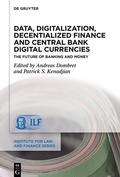 Cover: Data, Digitalization, Decentialized Finance and Central Bank Digital Currencies - De Gruyter