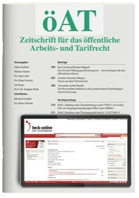 Abbildung von: Zeitschrift für das öffentliche Arbeits- und Tarifrecht - öAT - C.H.BECK
