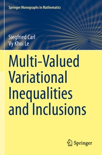 Abbildung von: Multi-Valued Variational Inequalities and Inclusions - Springer